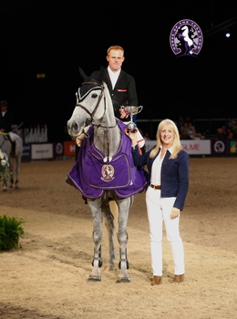 James Smith takes the NAEC Stoneleigh Stakes at Horse of the Year Show